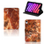iPad Mini 6 marmer bruine tablet hoesje met standaard in marmerdesign detail