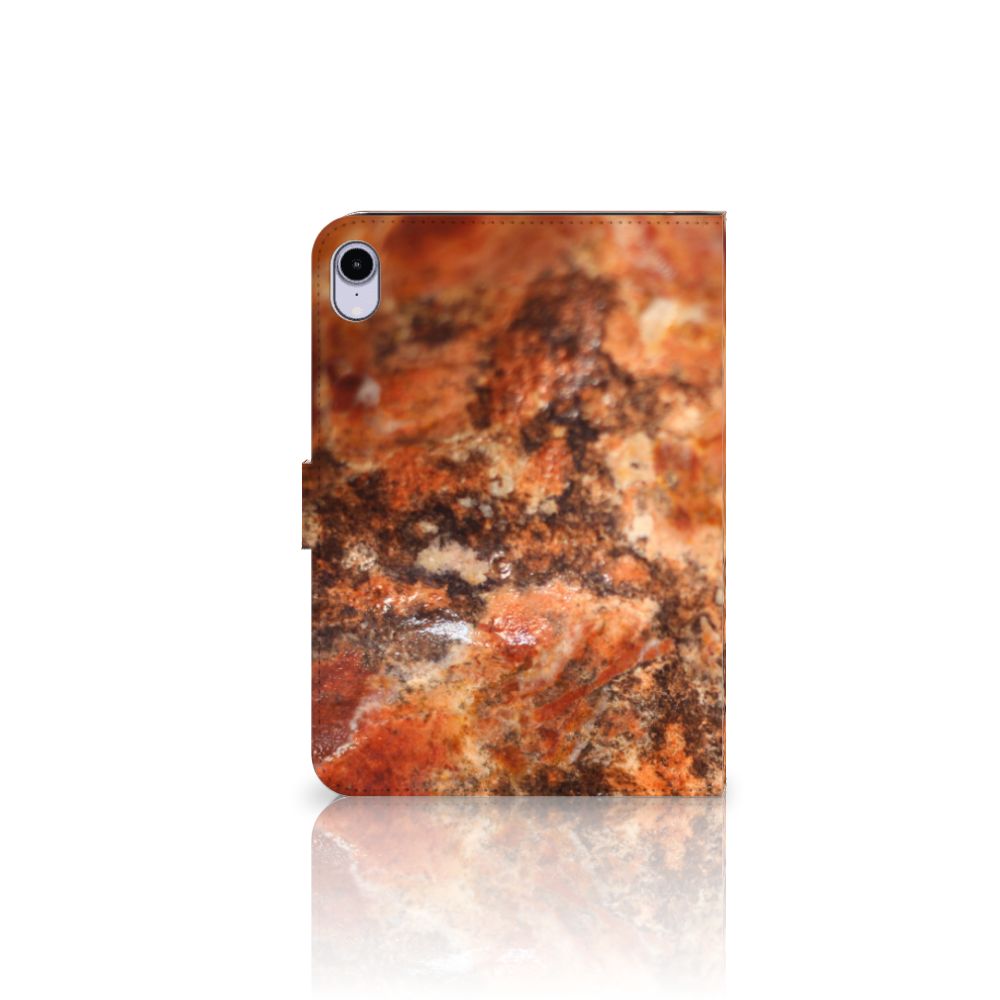 iPad Mini 6 marmer bruine tablet hoesje met uniek marmerdesign in bruin tinten