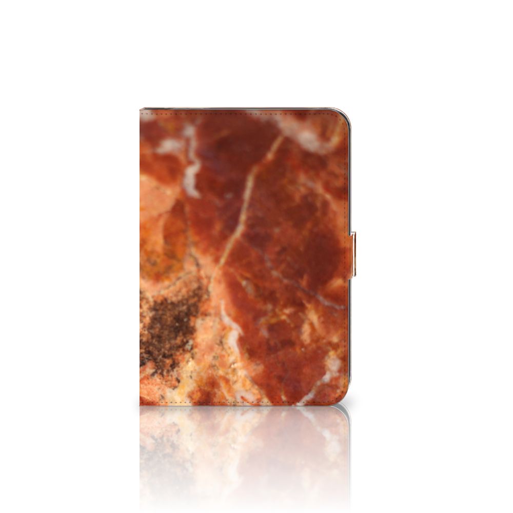iPad Mini 6 marmer bruine tablet hoesje met uniek design van hoogwaardig PU-leer.