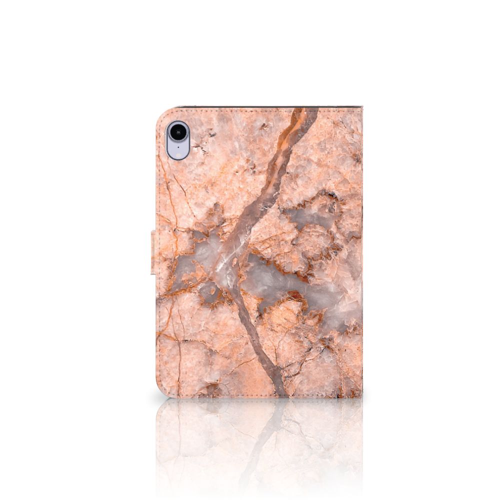 iPad Mini 6 (2021) Leuk Tablet hoesje  Marmer Oranje