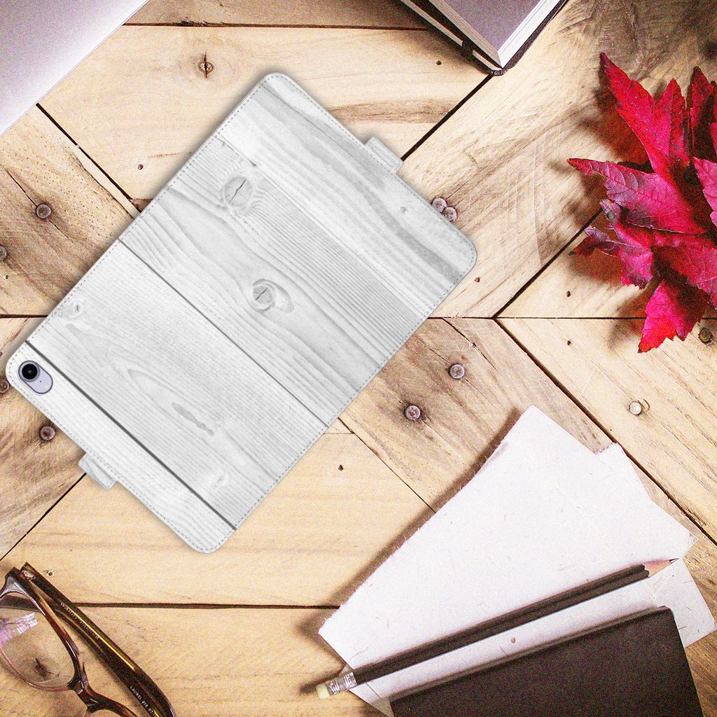 iPad Mini 6 (2021) Tablet Book Cover White Wood