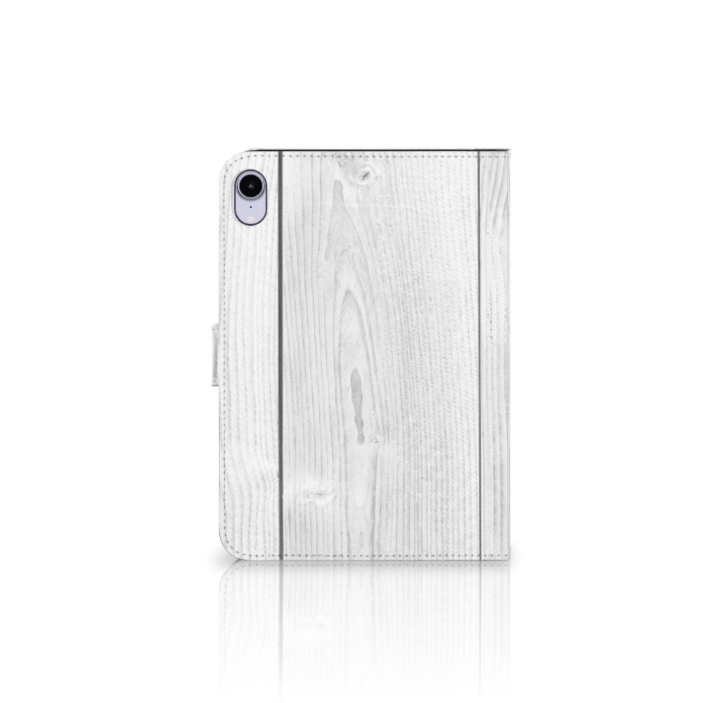 iPad Mini 6 (2021) Tablet Book Cover White Wood