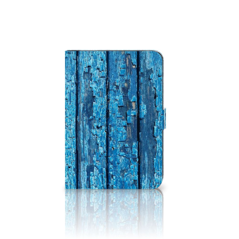 iPad Mini 6 (2021) Tablet Book Cover Wood Blue