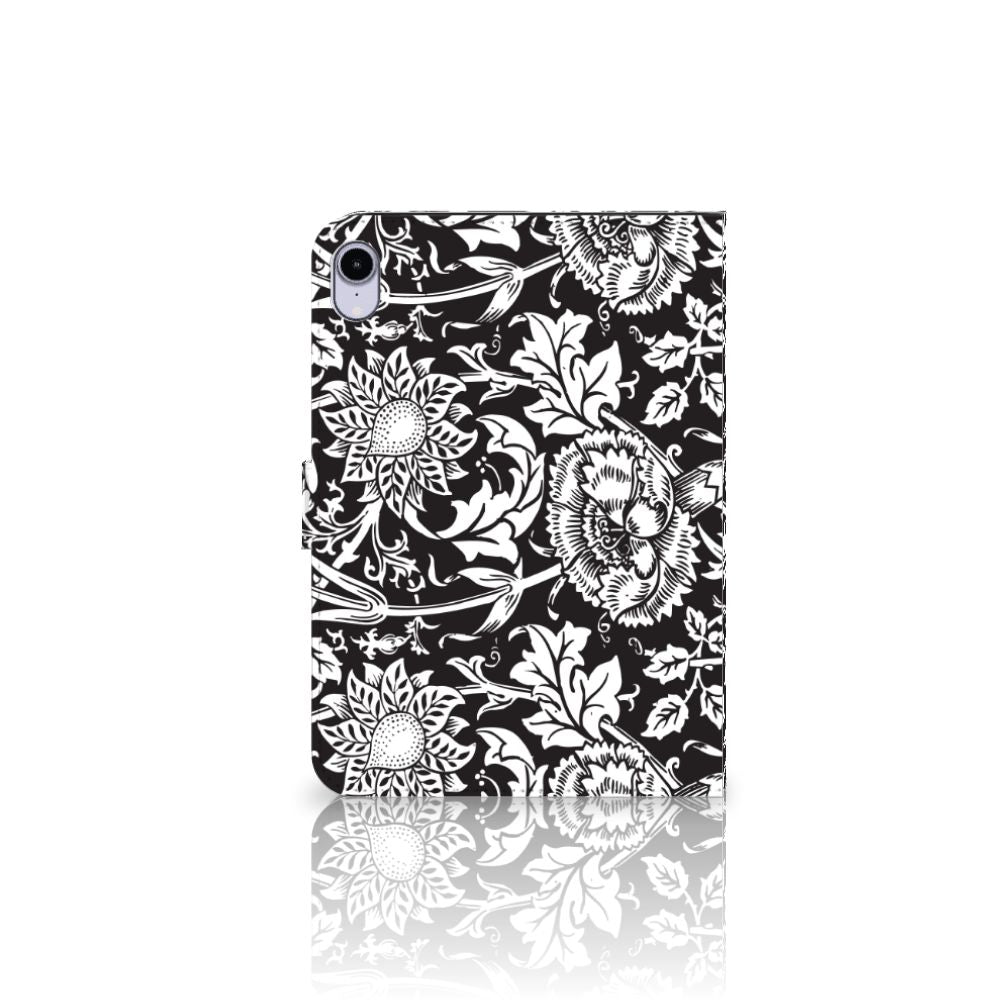 iPad Mini 6 (2021) Tablet Cover Black Flowers