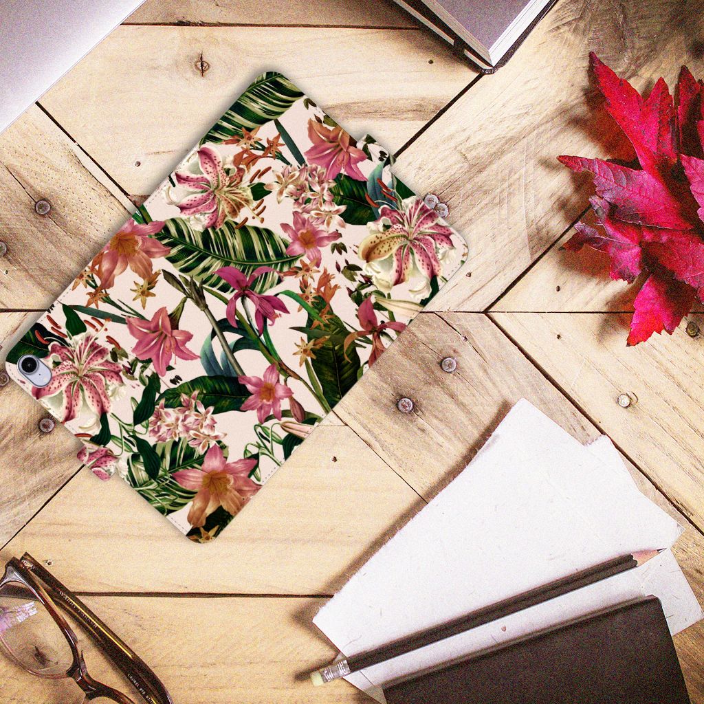 iPad Mini 6 (2021) Tablet Cover Flowers bloemen design bovenaanzicht