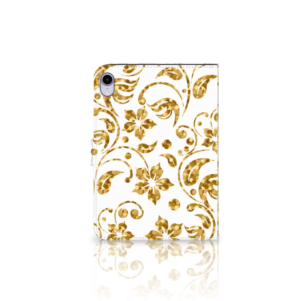 iPad Mini 6 (2021) Tablet Cover Gouden Bloemen