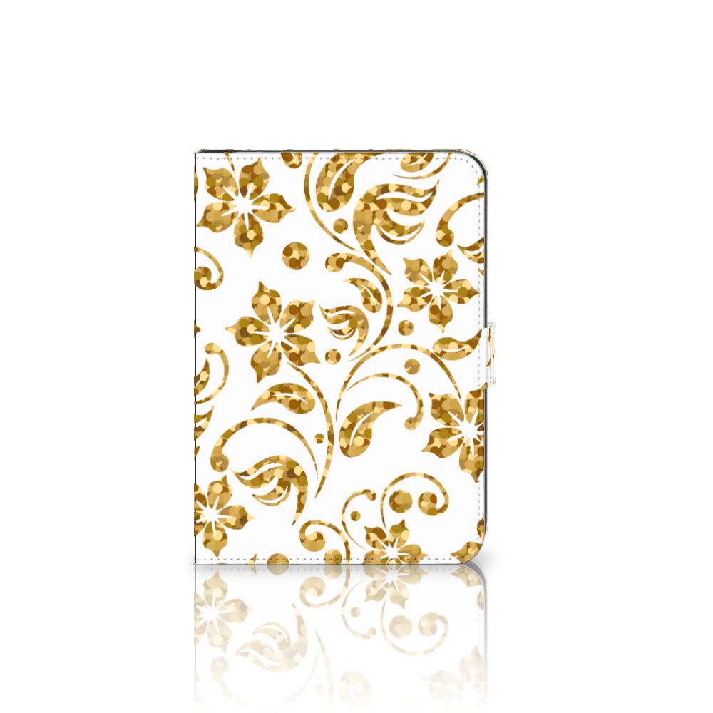 iPad Mini 6 (2021) Tablet Cover Gouden Bloemen