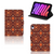 iPad Mini 6 (2021) Tablet Hoes Batik Brown tablethoes batik bruin aanzicht