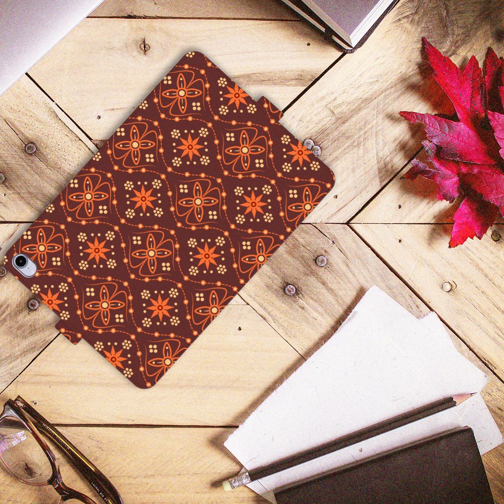iPad Mini 6 (2021) Tablet Hoes Batik Brown bovenaanzicht