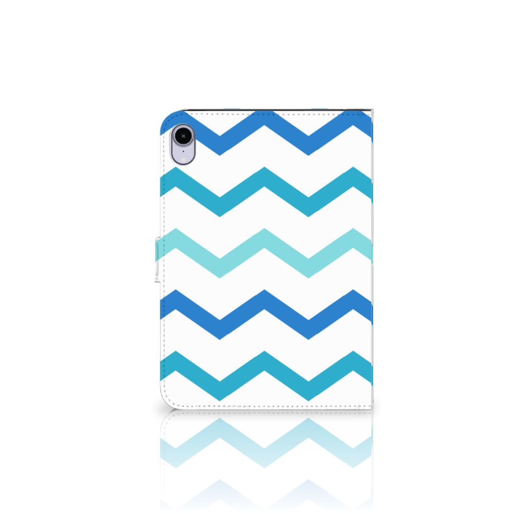 iPad Mini 6 (2021) Tablet Hoes Zigzag Blauw
