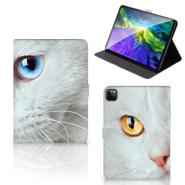 iPad Pro 11 2020/2021/2022 Flip Case Witte Kat