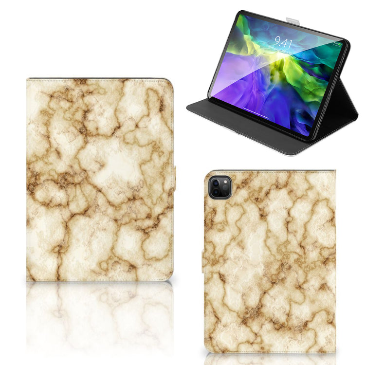 iPad Pro 11 2020/2021/2022 Leuk Tablet hoesje  Marmer Goud