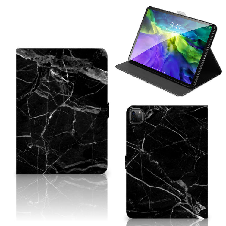 iPad Pro 11 2020/2021/2022 Leuk Tablet hoesje  Marmer Zwart - Origineel Cadeau Vader