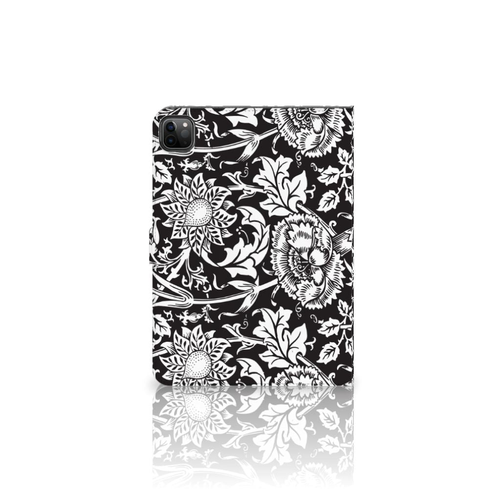 iPad Pro 11 2020/2021/2022 Tablet Cover Black Flowers