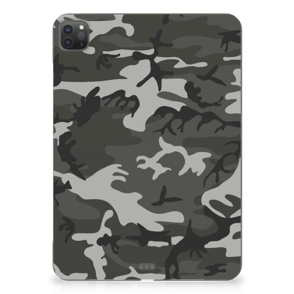 iPad Pro 11 (2024) Hippe Hoes Army Light tablethoes camouflaged design achterzijde