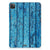 iPad Pro 11 (2024) Silicone Tablet Hoes Wood Blue achterzijde design afgebladderd blauw hout