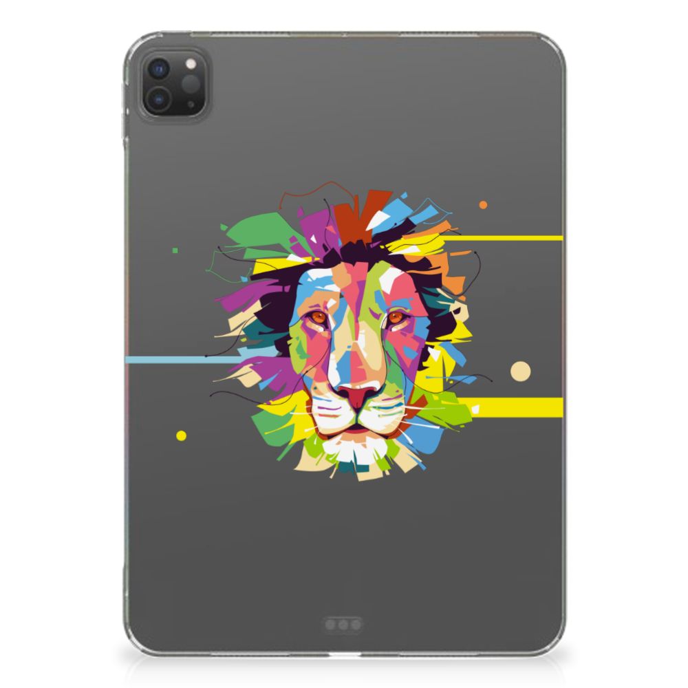 iPad Pro 11 (2024) Tablet Back Cover Lion Color achterkant kleurrijk design