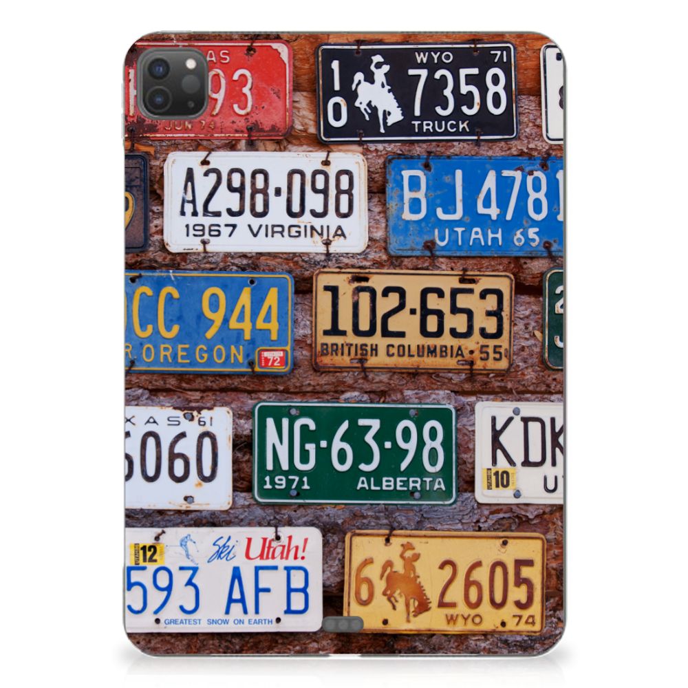 iPad Pro 11 (2024) Tablet Backcover met foto Kentekenplaten design kentekenplaten aanzicht