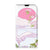 iPhone 13 Mini Hoesje maken Bird Standing design met bloemen en vleugel in het roze aanzicht