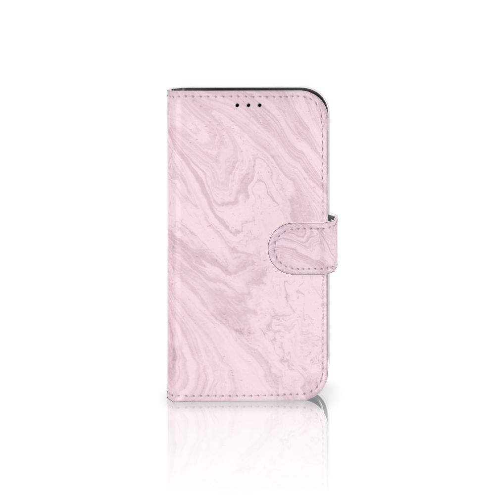 iPhone 13 Pro Bookcase Marble Pink design hoesje aanzicht