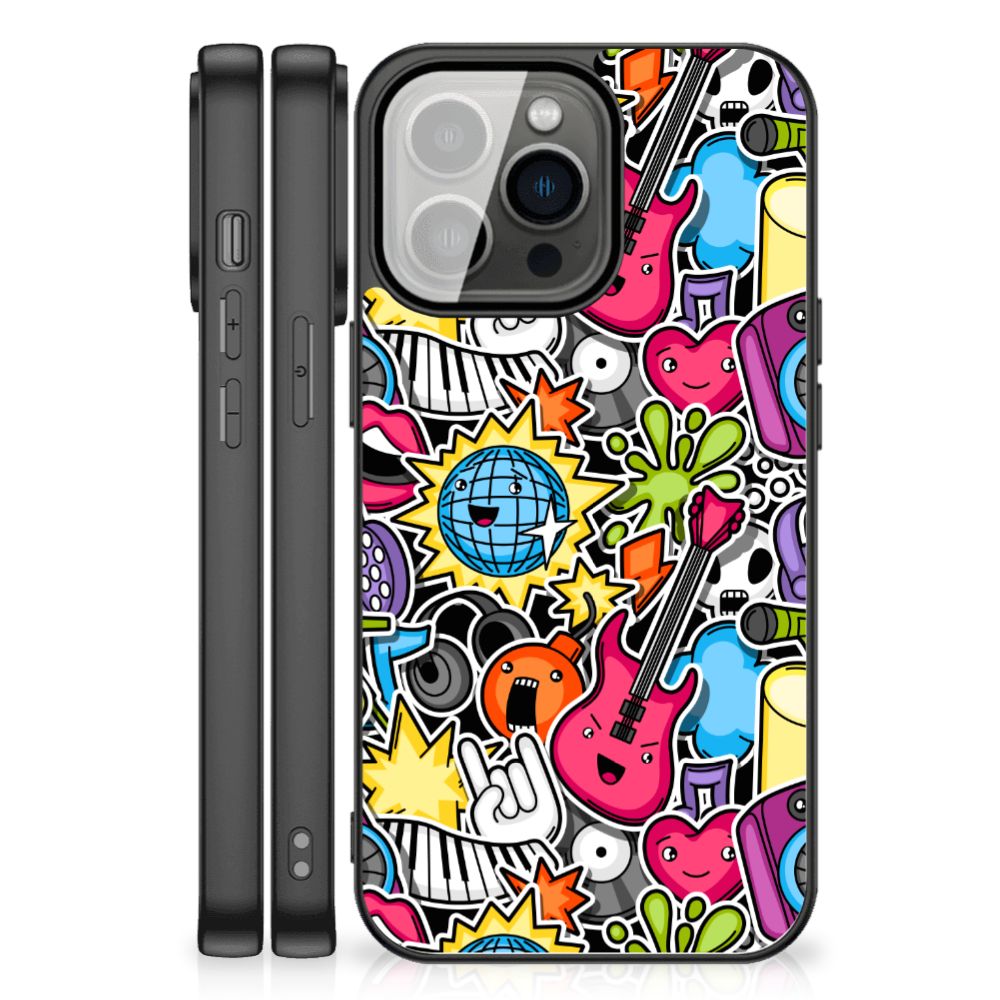 Apple iPhone 13 Pro Max iPhone 13 Pro Max GSM Cover Punk Rock kleurrijk ontwerp zijaanzicht
