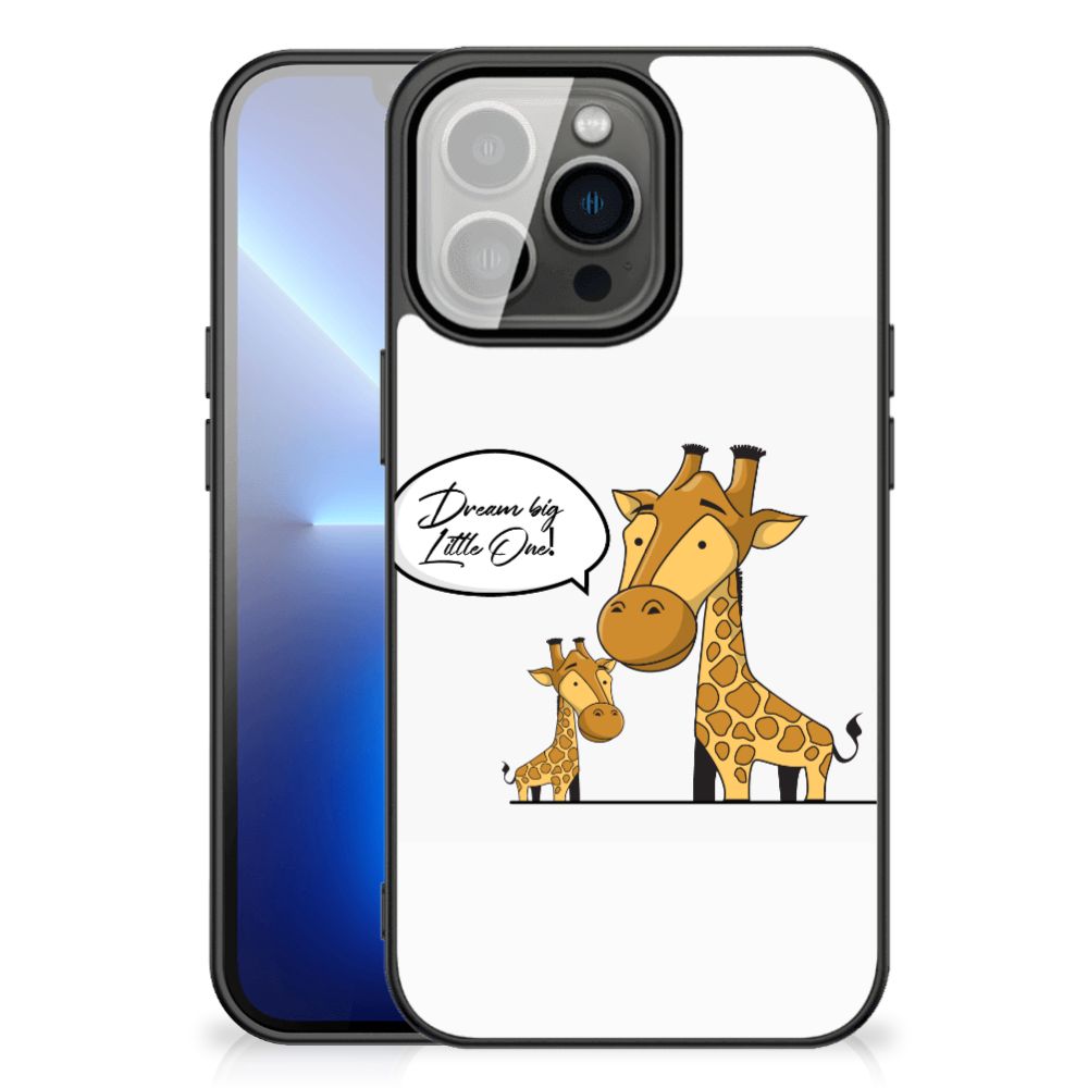 iPhone 13 Pro Max Hoesje Giraffe illustraties design achterkant
