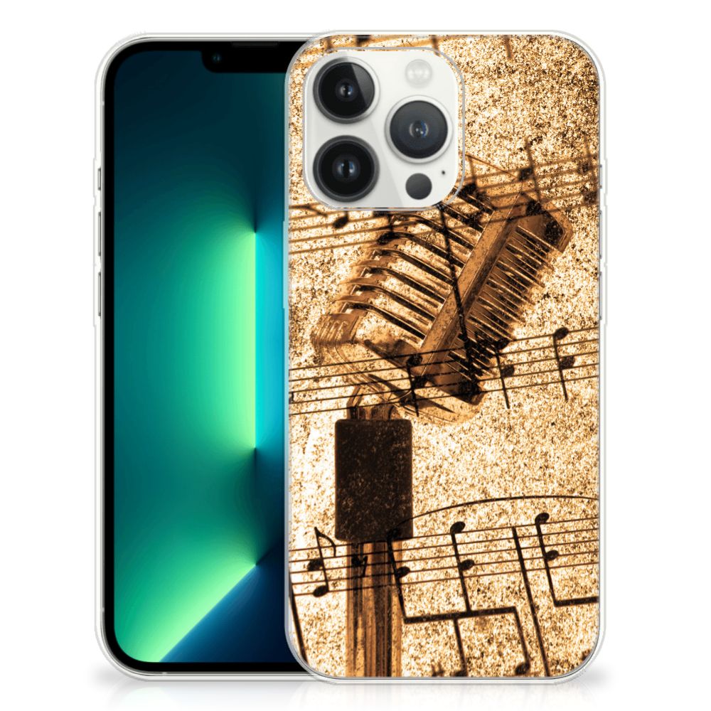 iPhone 13 Pro Max Siliconen Hoesje met foto Bladmuziek B2C Telecom