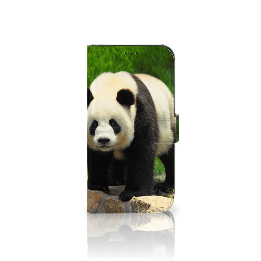 Apple iPhone 13 Pro Max Telefoonhoesje met Pasjes Panda ontwerp vooraanzicht