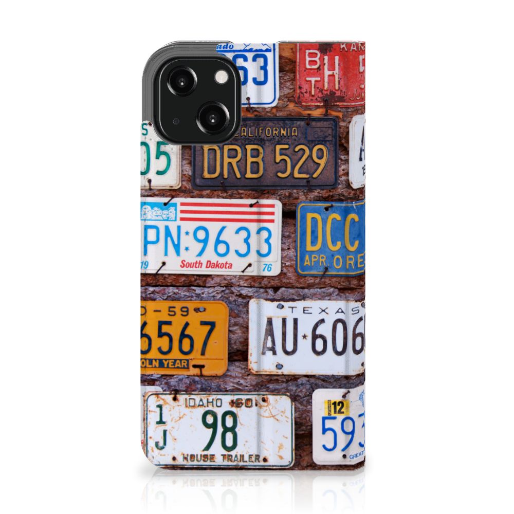 iPhone 13 Stand Case Kentekenplaten kentekenplaten design achterkant