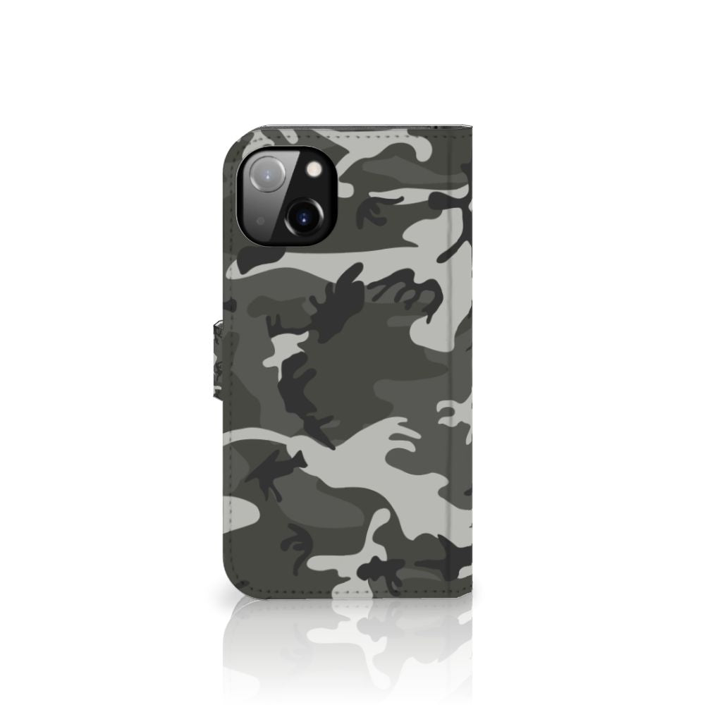 iPhone 14 Plus Telefoon Hoesje Army Light telefoonhoesje camouflage design voorkant