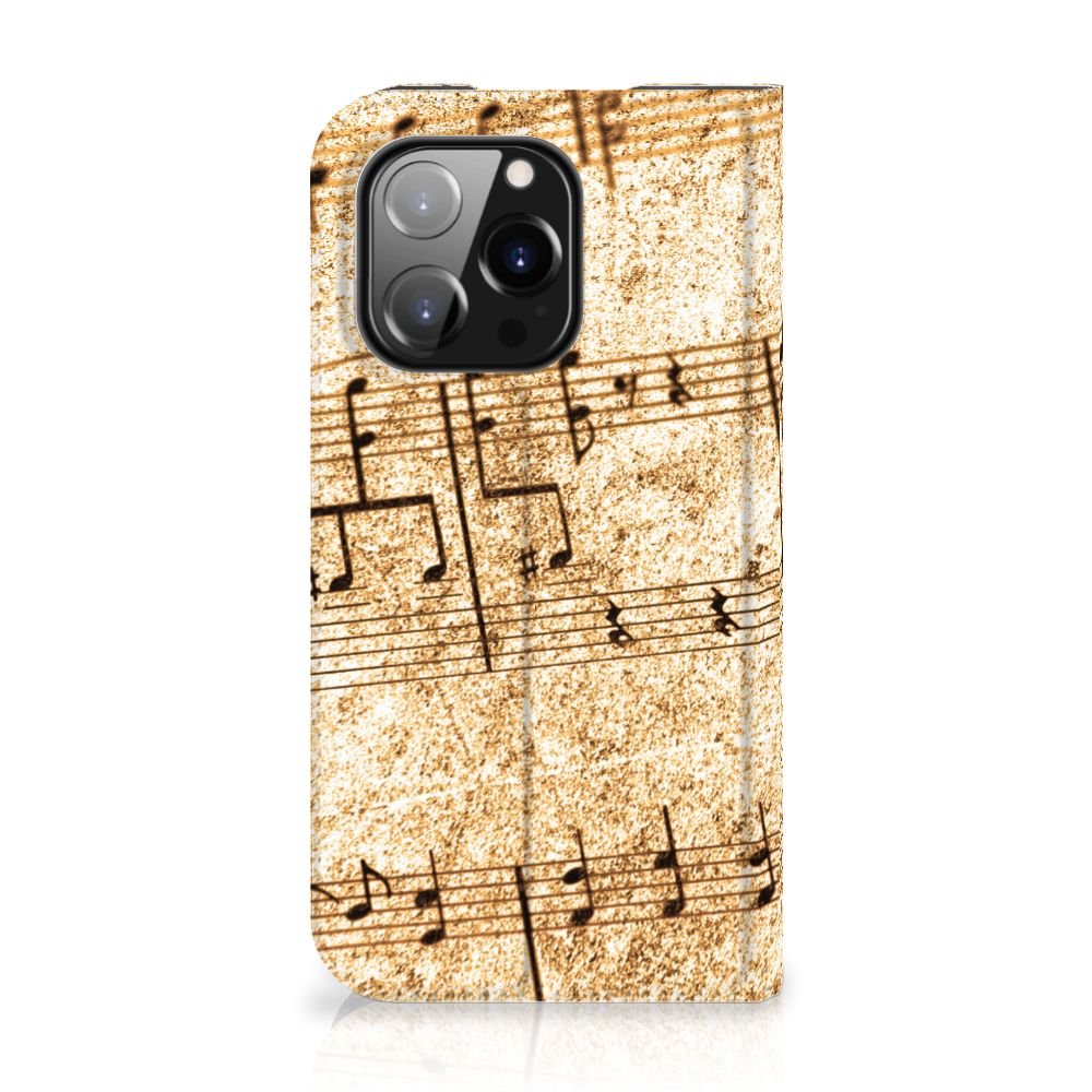 iPhone 14 Pro Stand Case Bladmuziek - B2C Telecom