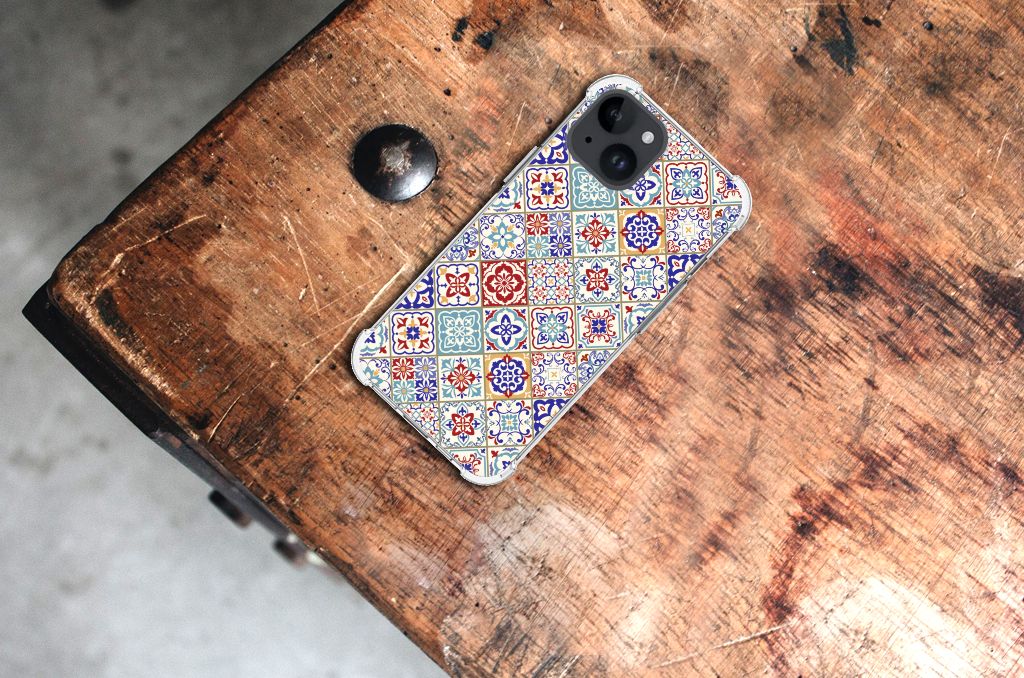 iPhone 15 Anti-Shock Hoesje Tiles Color B2C Telecom