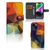 iPhone 15 Book Case Polygon Color met kleurrijke asymmetrische patronen, perfect voor kunstzinnige smartphone bescherming.