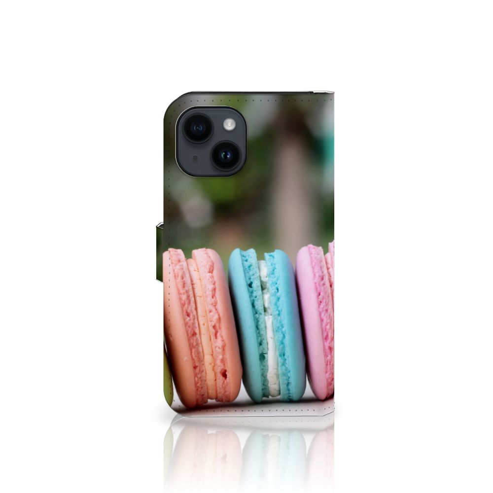 iPhone 15 Book Cover Macarons in pastel colors with cute macarons design 🍰.