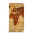 iPhone 15 Book Cover Wereldkaart wereldkaart bruin design front