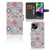 iPhone 15 Bookcase Tiles Color met unieke tegels in kleurrijk design, ruimte voor pasjes.