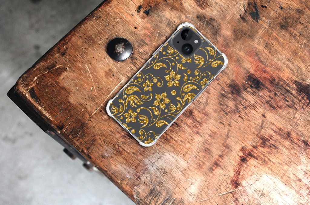 iPhone 15 Case Gouden Bloemen B2C Telecom