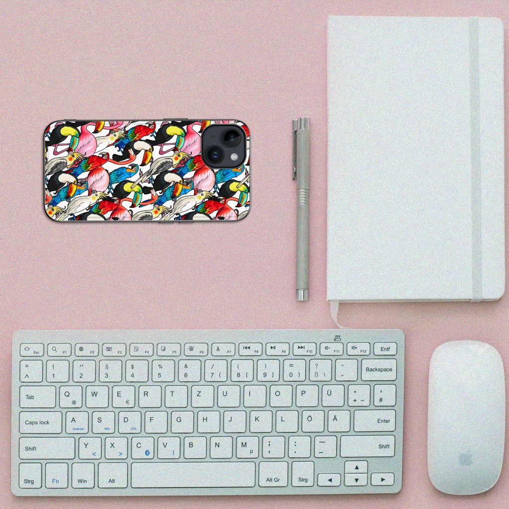 iPhone 15 Dierenprint Telefoonhoesje Birds B2C Telecom
