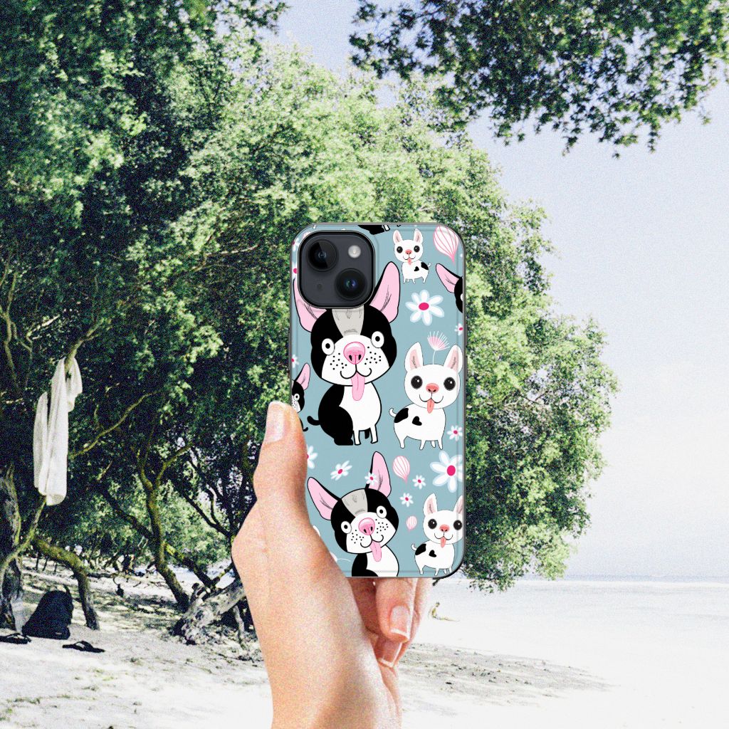 iPhone 15 Dierenprint Telefoonhoesje Hondjes B2C Telecom