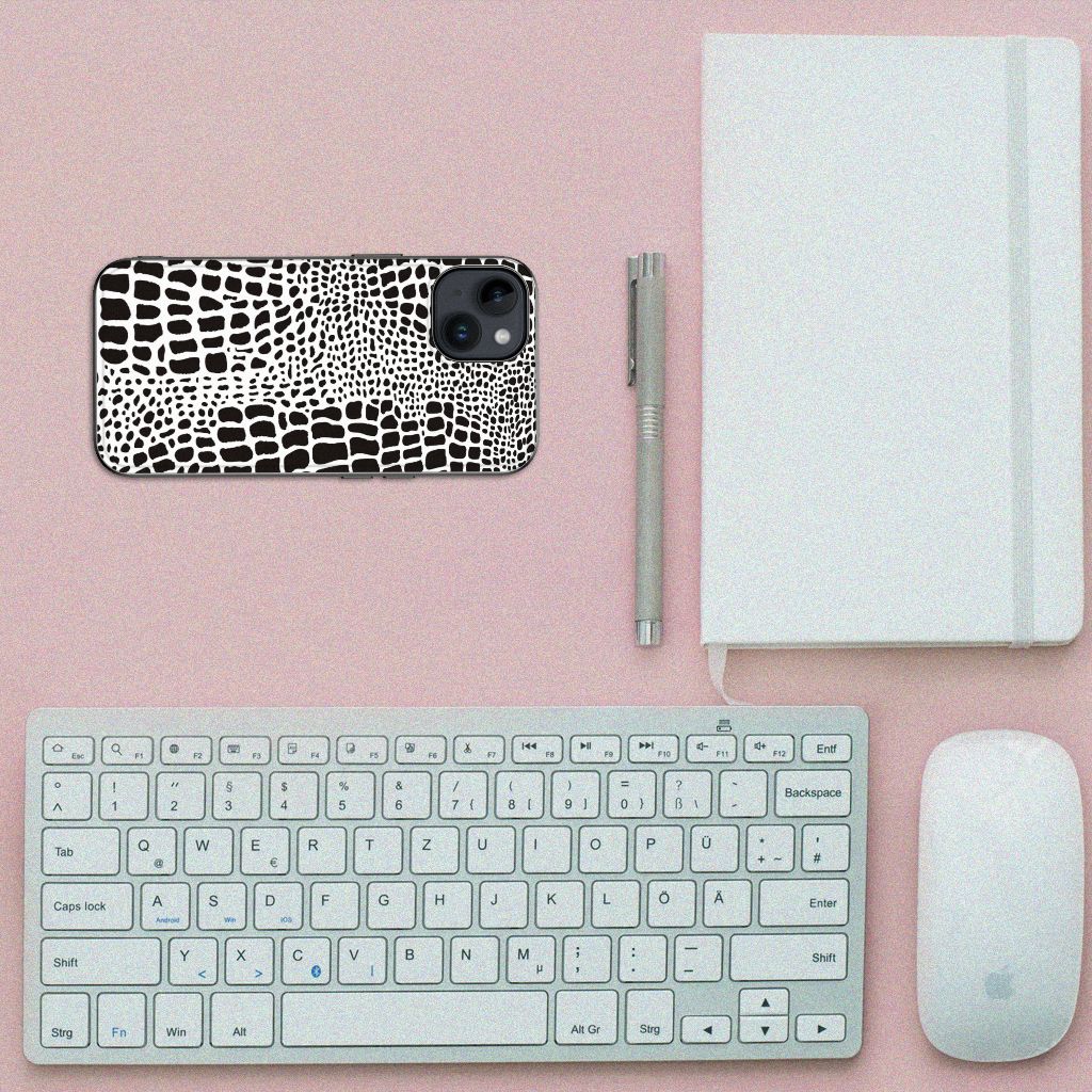 Apple iPhone 15 Dierenprint Telefoonhoesje Slangenprint design slangenprint aanzicht