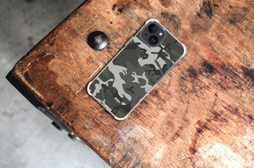 iPhone 15 Doorzichtige Silicone Hoesje Army Light B2C Telecom
