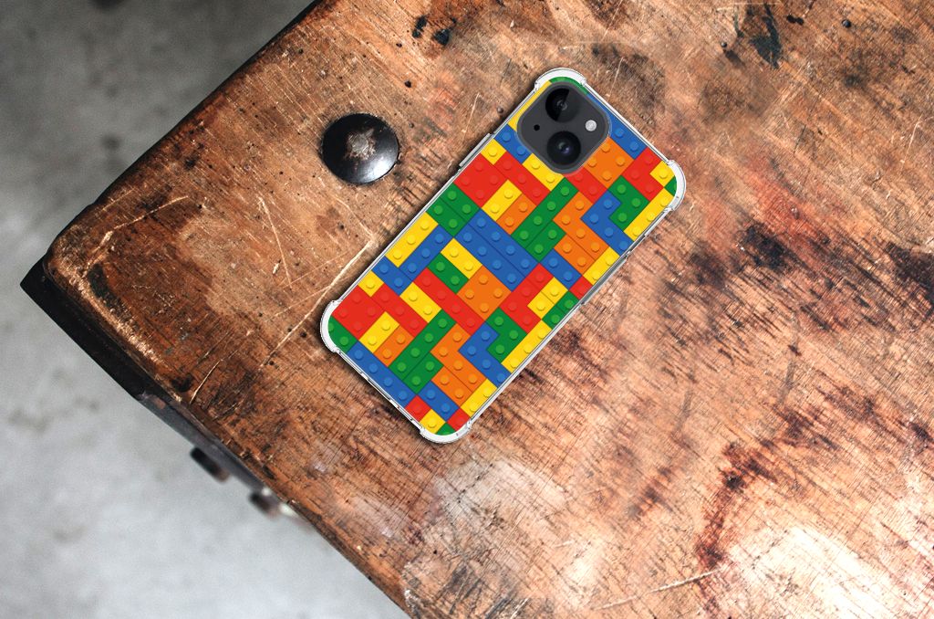 iPhone 15 Doorzichtige Silicone Hoesje Blokken B2C Telecom