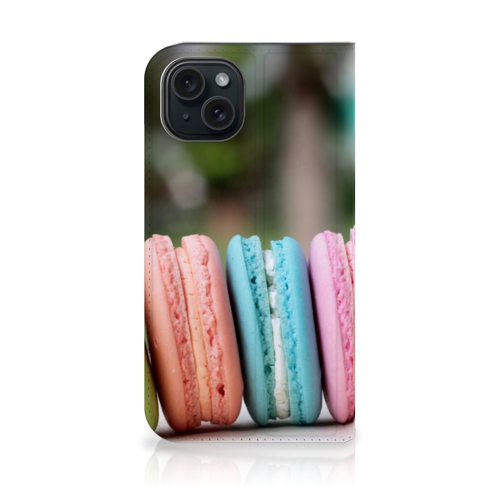 iPhone 15 Flip Style Cover Macarons in pastel colors with a beautiful macaron design 🍬.
