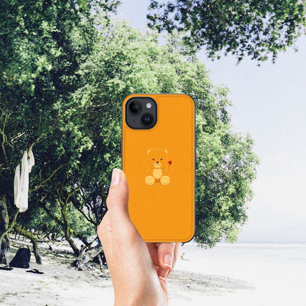 Apple iPhone 15 hoesje Baby Beer illustratie achterzijde