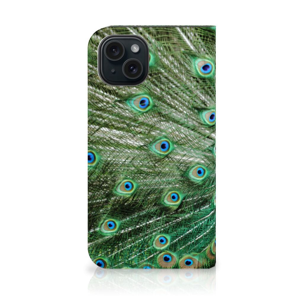 iPhone 15 Hoesje maken Pauw met een prachtig pauwenveren design 🌈