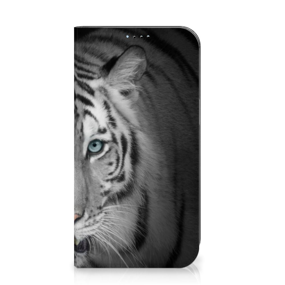 iPhone 15 Hoesje maken Tijger met afbeelding van een Witte Tijger 🐅 op een stylische stand case.