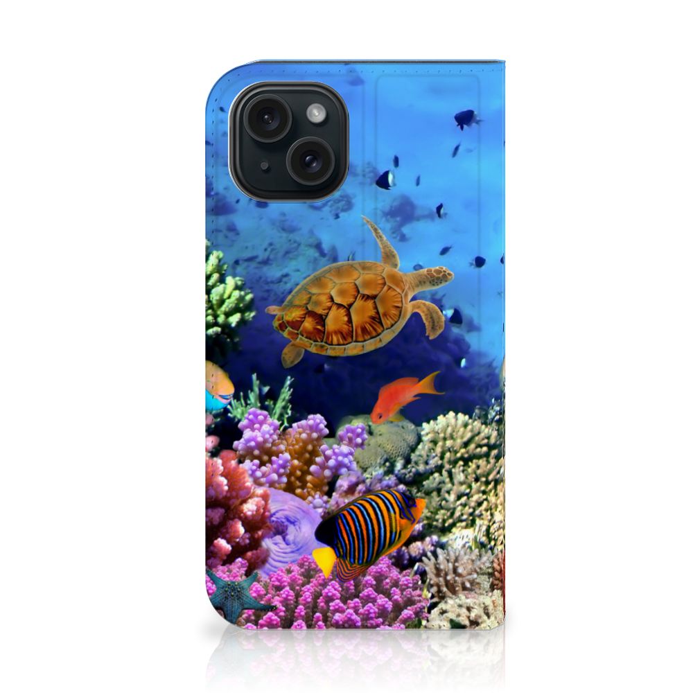 iPhone 15 Hoesje maken Vissen met kleurrijke vissen en een zeeschildpad in een levendig koraalrif 🌊.