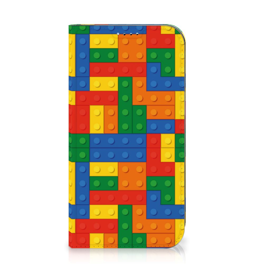 iPhone 15 Hoesje met Magneet Blokken in kleurrijk Lego design voor een speelse uitstraling 📱