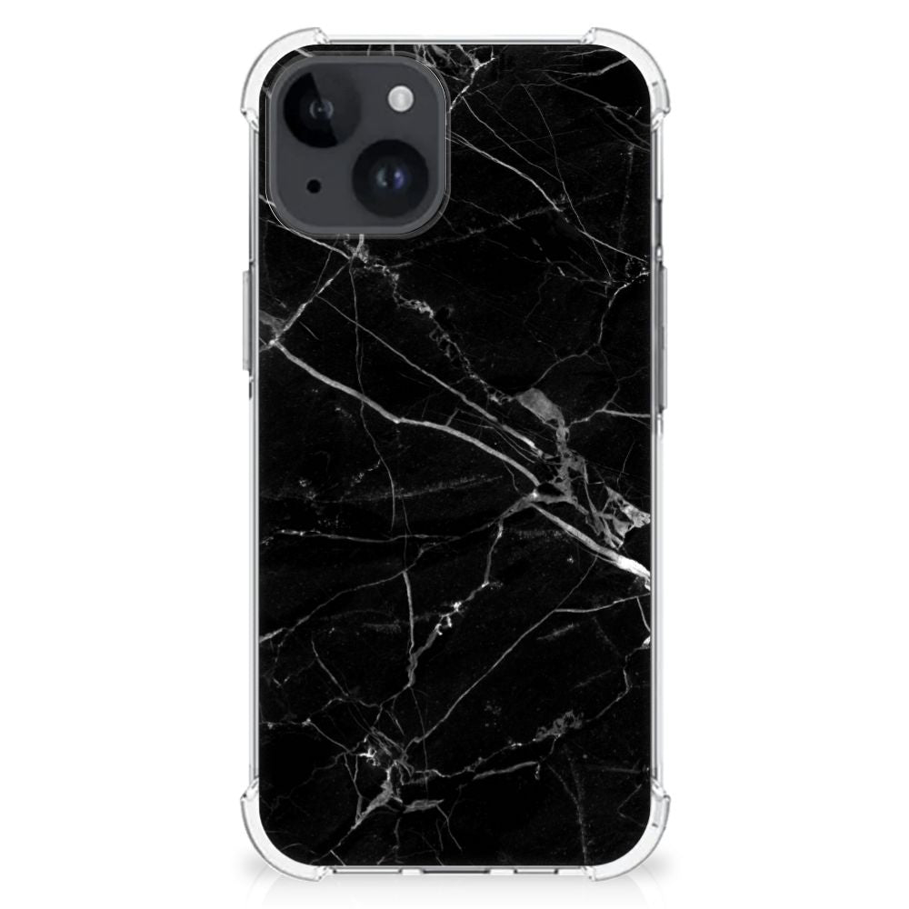 iPhone 15 Plus Anti-Shock Hoesje Marmer Zwart - Origineel Cadeau Vader B2C Telecom
