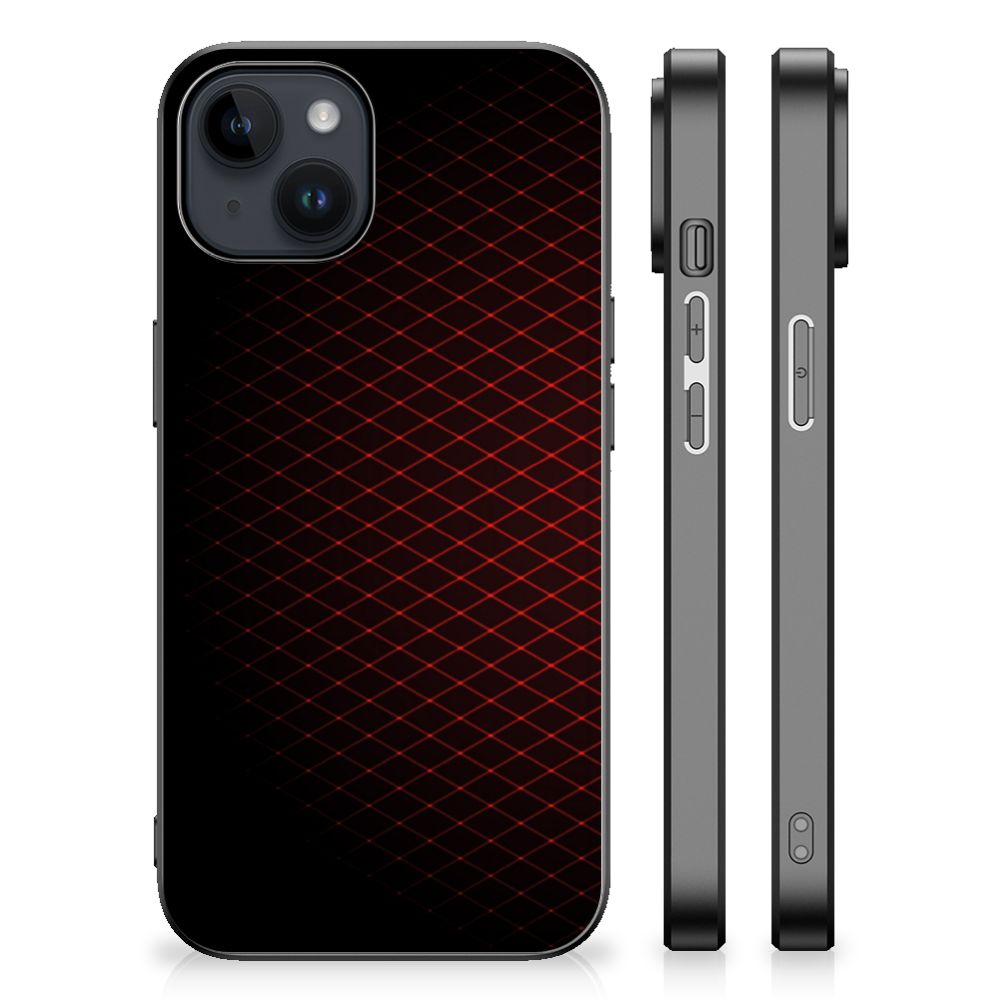 iPhone 15 Plus Back Case Geruit Rood B2C Telecom